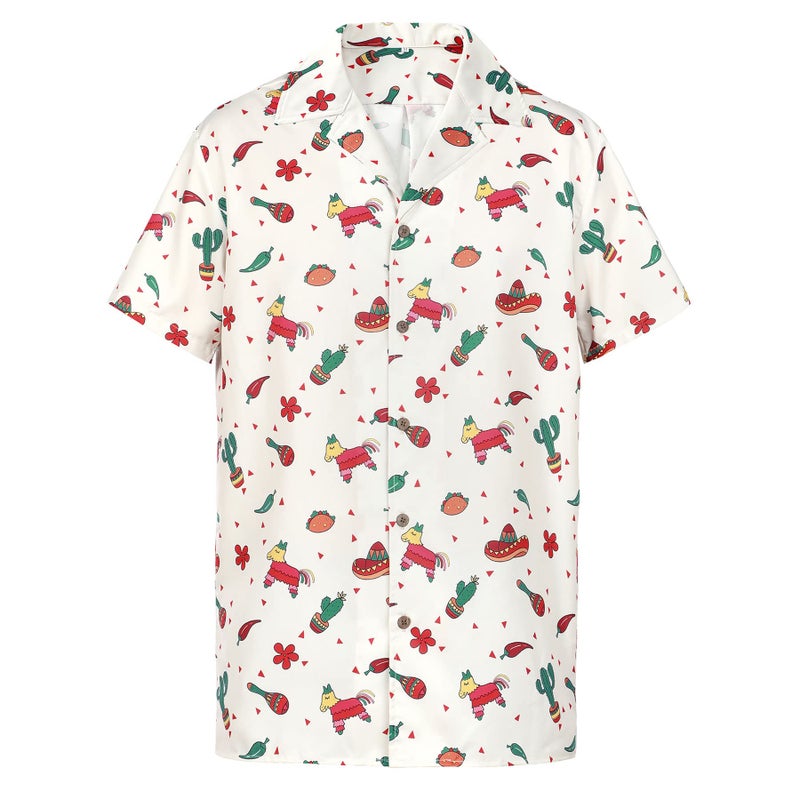 Zando Funny Mexican Shirts for Men Casual Short Sleeve Button Down Hawaiian Tropical Cinco De Mayo Outfit Beach Vacation Fiesta Costume Clothes Top XX-Large - Image 1